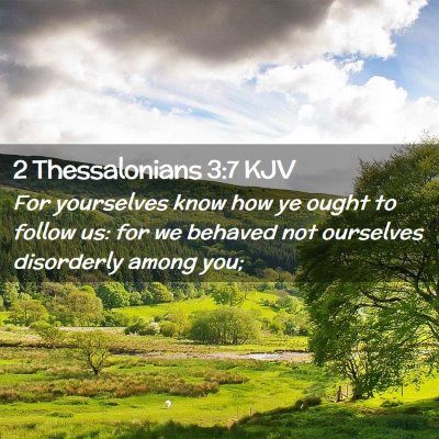 2 Thessalonians 3:7 KJV Free Bible Images