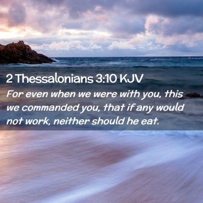 2 Thessalonians 3:10 KJV Free Bible Images