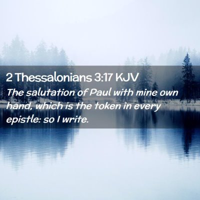 2 Thessalonians 3:17 KJV Free Bible Images