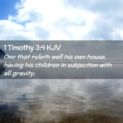 1 Timothy 3:4 KJV Free Bible Images