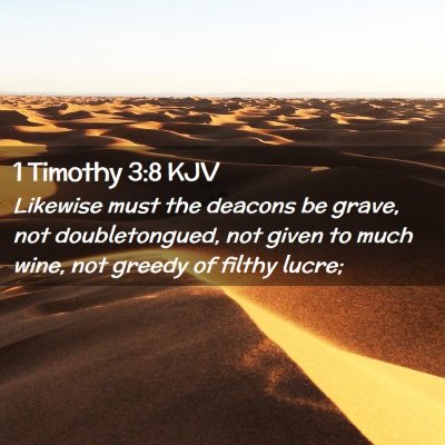 1 Timothy 3:8 KJV Free Bible Images