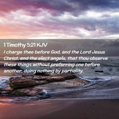 1 Timothy 5:21 KJV Free Bible Images