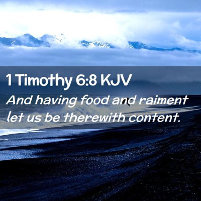 1 Timothy 6:8 KJV Free Bible Images