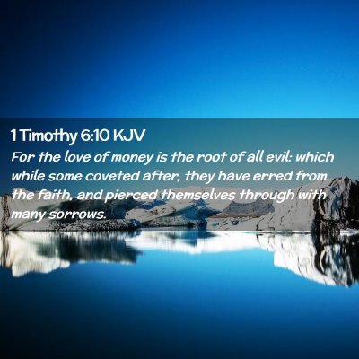 1 Timothy 6:10 KJV Free Bible Images