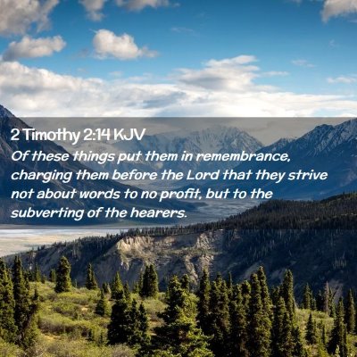 2 Timothy 2:14 KJV Free Bible Images