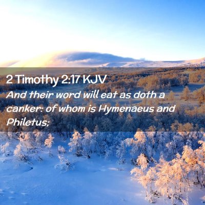 2 Timothy 2:17 KJV Free Bible Images