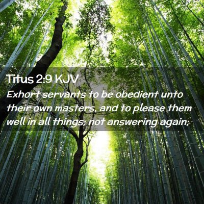 Titus 2:9 KJV Free Bible Images