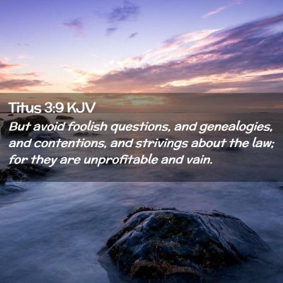 Titus 3:9 KJV Free Bible Images