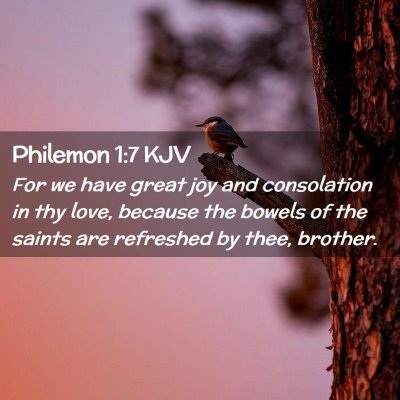 Philemon 1:7 KJV Free Bible Images