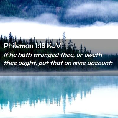 Philemon 1:18 KJV Free Bible Images