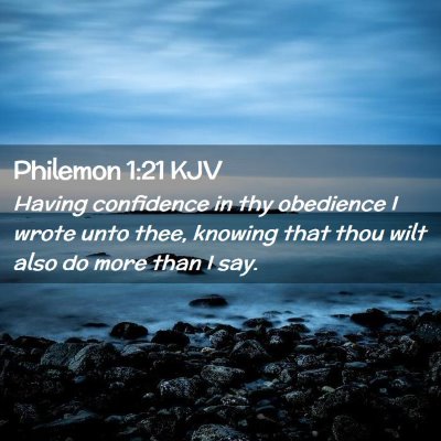 Philemon 1:21 KJV Free Bible Images