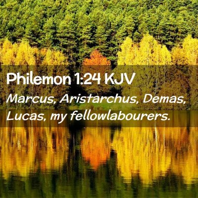 Philemon 1:24 KJV Free Bible Images