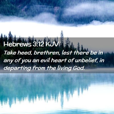 Hebrews 3:12 KJV Free Bible Images