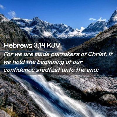 Hebrews 3:14 KJV Free Bible Images