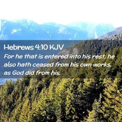 Hebrews 4:10 KJV Free Bible Images