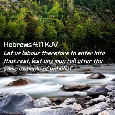 Hebrews 4:11 KJV Free Bible Images