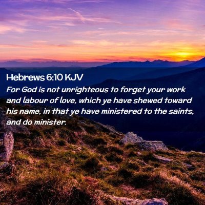 Hebrews 6:10 KJV Free Bible Images