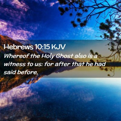 Hebrews 10:15 KJV Free Bible Images