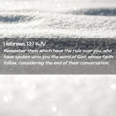 Hebrews 13:7 KJV Free Bible Images