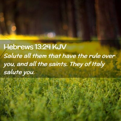 Hebrews 13:24 KJV Free Bible Images