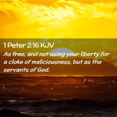 1 Peter 2:16 KJV Free Bible Images