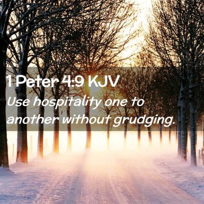 1 Peter 4:9 KJV Free Bible Images