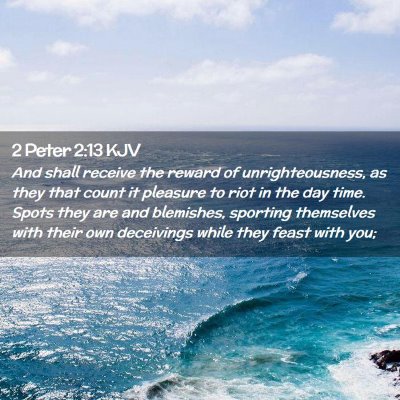 2 Peter 2:13 KJV Free Bible Images