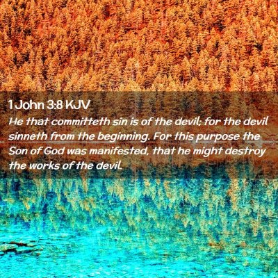 1 John 3:8 KJV Free Bible Images