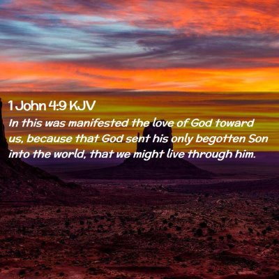 1 John 4:9 KJV Free Bible Images