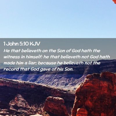 1 John 5:10 KJV Free Bible Images