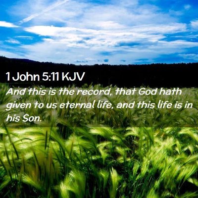 1 John 5:11 KJV Free Bible Images