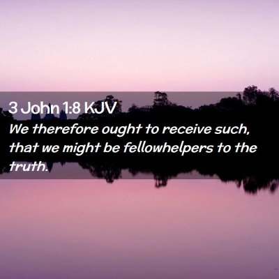 3 John 1:8 KJV Free Bible Images