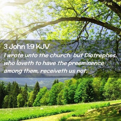 3 John 1:9 KJV Free Bible Images