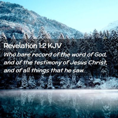 Revelation 1:2 KJV Free Bible Images