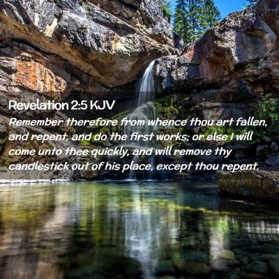 Revelation 2:5 KJV Free Bible Images