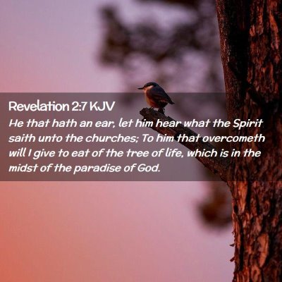 Revelation 2:7 KJV Free Bible Images