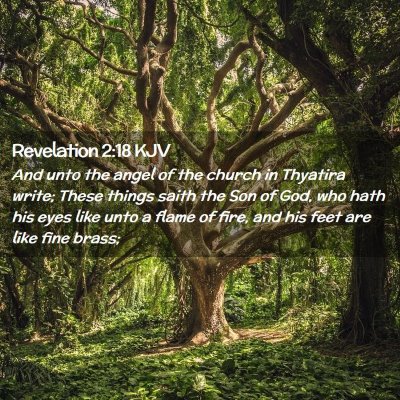 Revelation 2:18 KJV Free Bible Images