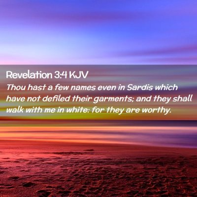 Revelation 3:4 KJV Free Bible Images