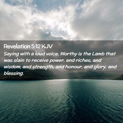 Revelation 5:12 KJV Free Bible Images