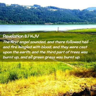 Revelation 8:7 KJV Free Bible Images