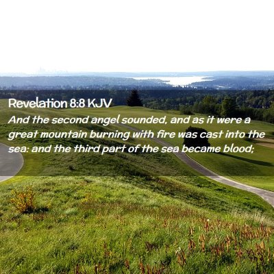 Revelation 8:8 KJV Free Bible Images