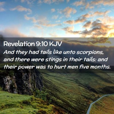 Revelation 9:10 KJV Free Bible Images