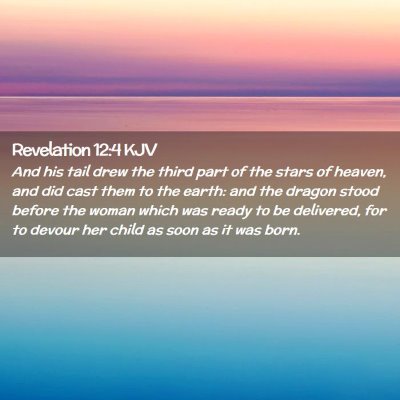 Revelation 12:4 KJV Free Bible Images