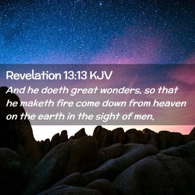 Revelation 13:13 KJV Free Bible Images