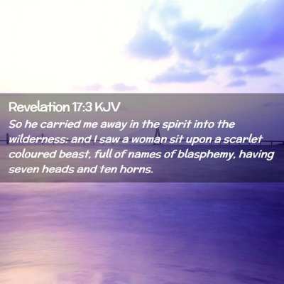 Revelation 17:3 KJV Free Bible Images