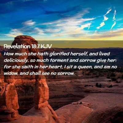 Revelation 18:7 KJV Free Bible Images