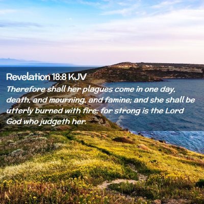 Revelation 18:8 KJV Free Bible Images