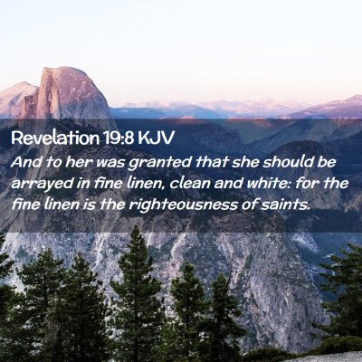 Revelation 19:8 KJV Free Bible Images