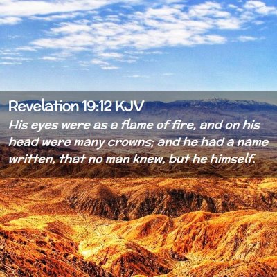 Revelation 19:12 KJV Free Bible Images