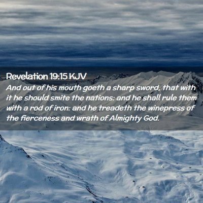 Revelation 19:15 KJV Free Bible Images